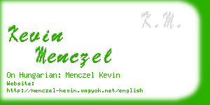 kevin menczel business card